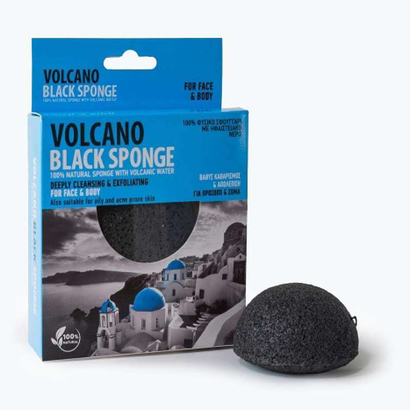 Czarna gąbka mini Santo Volcano SPA